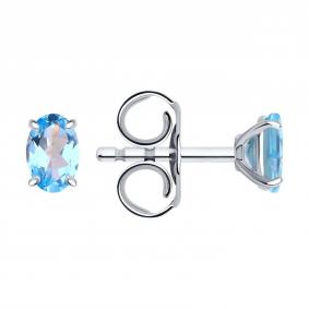 Серебряные серьги SOKOLOV 92021090-91 с топазом 92021090-91 фото