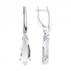 Серебряные серьги SOKOLOV 92021960-91 с горным хрусталём 92021960-91 фото