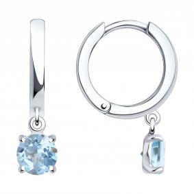 Серебряные серьги SOKOLOV 92022391-91 с топазом 92022391-91 фото