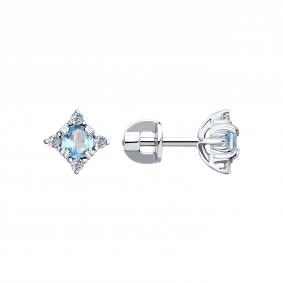 Серебряные серьги SOKOLOV 92022404 с топазом и фианитом 92022404 фото