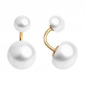 Серьги из золочёного серебра SOKOLOV 92022829 с жемчугом 92022829 фото