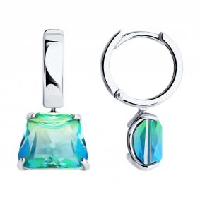 Серебряные серьги SOKOLOV 92022832 с ситаллом 92022832 фото