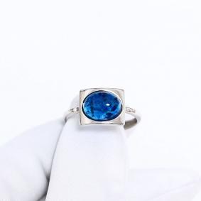 Серебряное кольцо Дарвин 920251016aa-с с янтарём 920251016aa-с фото