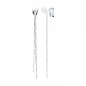 Серебряные серьги-трансформеры SOKOLOV с горным хрусталём 92025349 92025349 фото