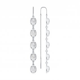 Серебряные серьги SOKOLOV 92025417 с горным хрусталём 92025417 фото