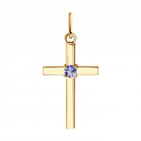 Серебряная подвеска SOKOLOV 92030779 с танзанитом 92030779 фото