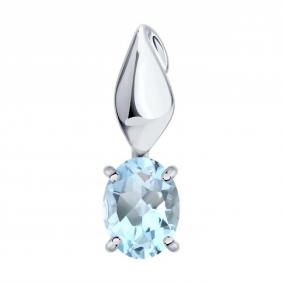 Серебряная подвеска SOKOLOV 92030866 с топазом 92030866 фото
