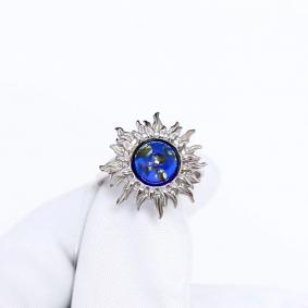 Серебряное кольцо Дарвин 920401100ba-с с янтарём 920401100ba-с фото