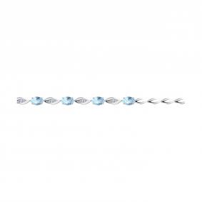 Серебряный браслет SOKOLOV 92050094-91 с топазом и фианитом 92050094-91 фото