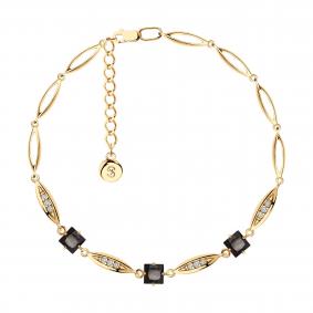 Браслет из золочёного серебра SOKOLOV 92050120 с фианитом и раухтопазом 92050120 фото