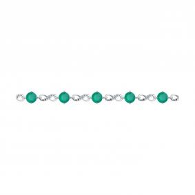 Серебряный браслет SOKOLOV 92050156-91 с фианитом и агатом 92050156-91 фото