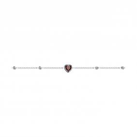Серебряный браслет SOKOLOV 92050165-91 с фианитом и гранатом 92050165-91 фото