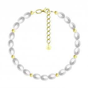 Браслет из лимонного серебра SOKOLOV 92050184 с жемчугом 92050184 фото