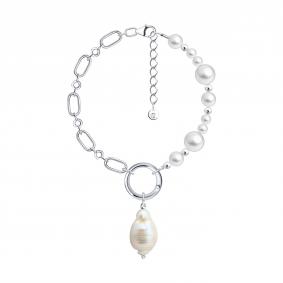 Серебряный браслет SOKOLOV 92050188 с жемчугом 92050188 фото