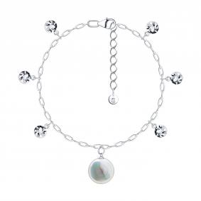 Серебряный браслет SOKOLOV 92050197 с жемчугом 92050197 фото