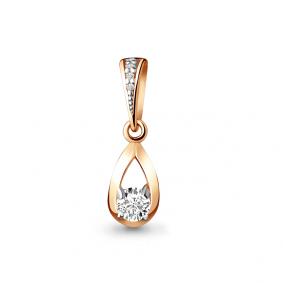 Золотая подвеска AQUAMARINE 920685к с бриллиантом 920685к фото
