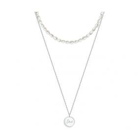 Серебряное колье SOKOLOV 92070066 с жемчугом 92070066 фото