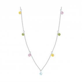 Серебряное колье SOKOLOV 92070087 с топазом, аметистом, хризолитом и цитрином 92070087 фото