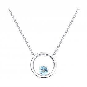 Серебряное колье SOKOLOV 92070100-91 с топазом 92070100-91 фото