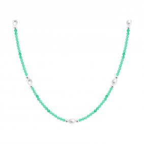 Серебряное колье SOKOLOV 92070117 с агатом и жемчугом 92070117 фото