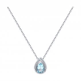92070123: Колье из серебра с топазом и фианитами 92070123 фото