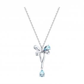 Серебряное колье SOKOLOV 92070132 с топазом 92070132 фото