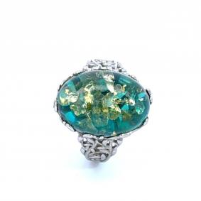 Серебряное кольцо Дарвин 920701354aa-з с янтарём 920701354aa-з фото