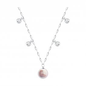 Серебряное колье SOKOLOV 92070143 с жемчугом 92070143 фото