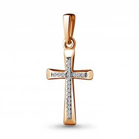 Золотая подвеска AQUAMARINE 920701к с бриллиантом 920701к фото