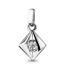 Подвеска из белого золота AQUAMARINE 920844 с бриллиантом 920844 фото