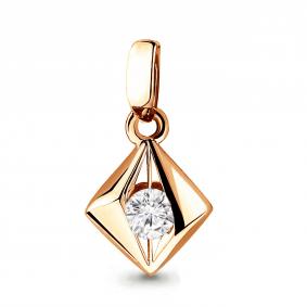 Золотая подвеска AQUAMARINE 920844к с бриллиантом 920844к фото