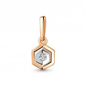 Золотая подвеска AQUAMARINE 920975к с бриллиантом 920975к фото