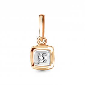 Золотая подвеска AQUAMARINE 920976к с бриллиантом 920976к фото