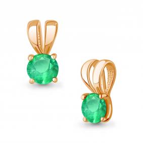 Золотая подвеска AQUAMARINE 921042ки с изумрудом 921042ки фото