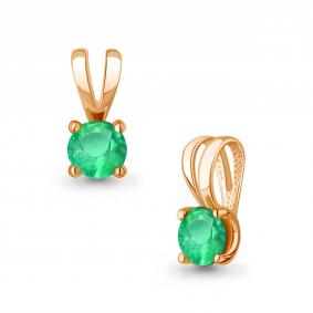 Золотая подвеска AQUAMARINE 921043ки с изумрудом 921043ки фото