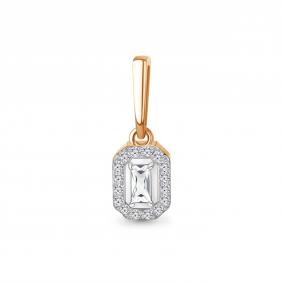 Золотая подвеска AQUAMARINE 921075к с бриллиантом 921075к фото