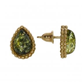 Серьги из золочёного серебра Дарвин 922012032aa-з с янтарём 922012032aa-з фото