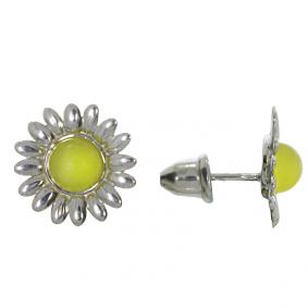 Серебряные серьги Дарвин 922031548aa-ж с янтарём 922031548aa-ж фото