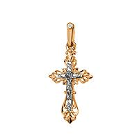 Золотая подвеска AQUAMARINE 922215к с бриллиантом 922215к фото