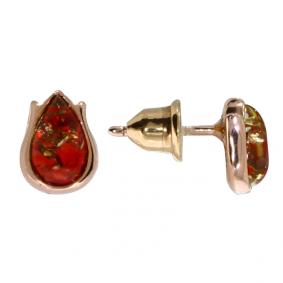 Серьги из золочёного серебра Дарвин 922412012aa-кр с янтарём 922412012aa-кр фото