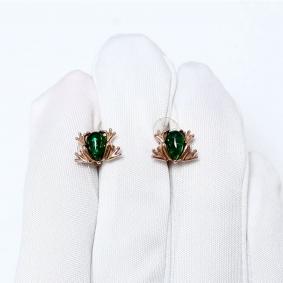 Серьги из золочёного серебра Дарвин 922432017aa-з с янтарём 922432017aa-з фото