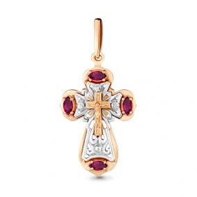 Золотая подвеска AQUAMARINE 922476кр с рубином 922476кр фото