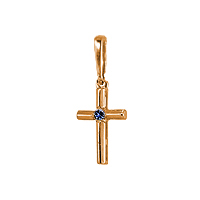 Золотая подвеска AQUAMARINE 922483к с сапфиром 922483к фото