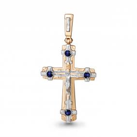 Золотая подвеска AQUAMARINE 922720кс с сапфиром 922720кс фото