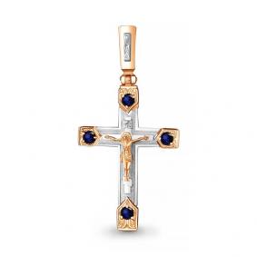 Золотая подвеска AQUAMARINE 922726кс с сапфиром 922726кс фото