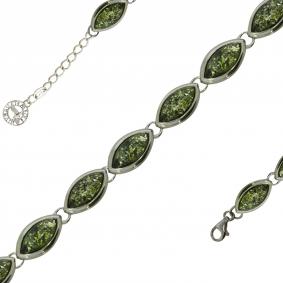 Серебряный браслет Дарвин 926017073aa-з с янтарём 926017073aa-з фото