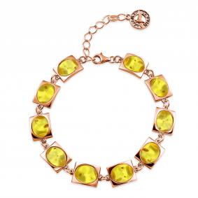 Браслет из золочёного серебра Дарвин 926022016AA-л с янтарём 926022016AA-л фото