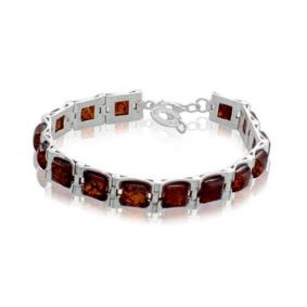 Серебряный браслет Дарвин 926041002aa-к с янтарём 926041002aa-к фото