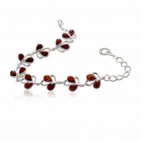 Серебряный браслет Дарвин 926041152aa с янтарём 926041152aa фото