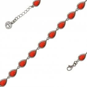 Серебряный браслет Дарвин 926081030aa-кор с кораллом 926081030aa-кор фото